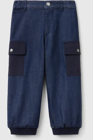 Benetton Cargo Denim Joggers