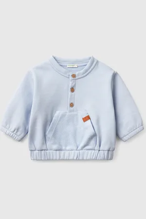 Benetton Sweatshirt With Pocket In 100% Cotton