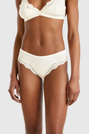 Benetton High-rise Underwear With Lace Inserts