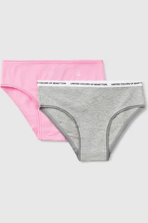 Benetton Two Pairs Of Underwear In Stretch Cotton