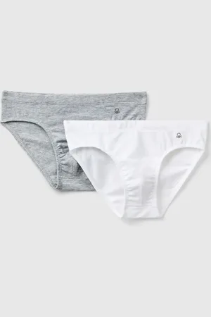 Benetton Two Pairs Of Underwear In Stretch Cotton