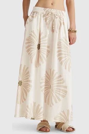 Benetton Midi Skirt With Floral Print