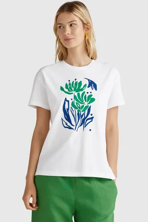 Benetton Regular Fit T-shirt With Floral Print