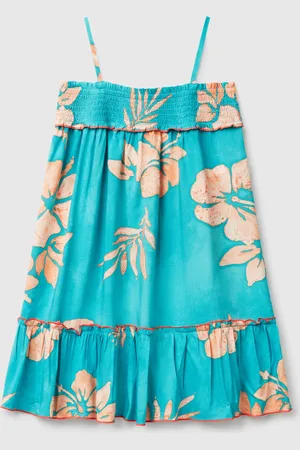 Benetton Flowy Dress With Flower Print