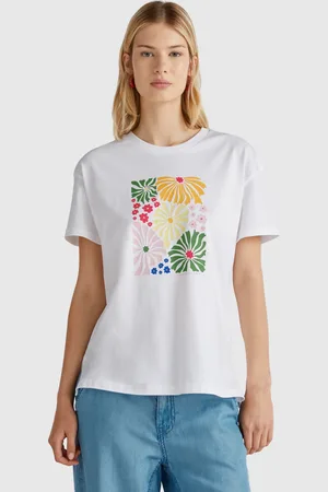 Benetton Regular Fit T-shirt With Floral Print