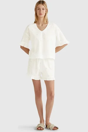 Benetton Pyjamas With Embroidered Flowers