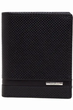 VALENTINI Portfel męski Perforated 115 czarny