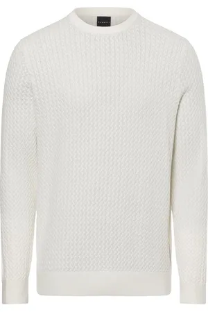 Bugatti Męski sweter z dzianiny z zawartością kaszmiru