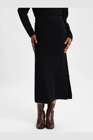 Marie Lund Damska spódnica z dzianiny merino