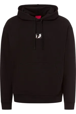 HUGO BOSS Męski sweter z kapturem - Dugojellow