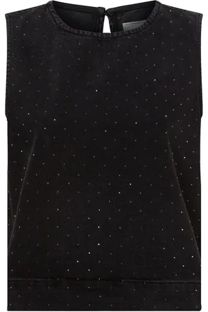 Neo Noir Dżinsowy top damski - Rissa Bedazzled