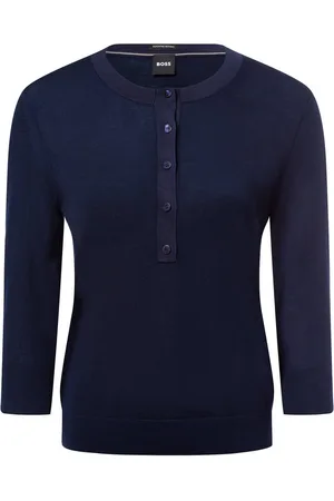 HUGO BOSS Damski sweter z cienkiej dzianiny - Fiblure