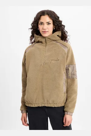 Pegador Kurtka damska - Bonny Teddy Fabric Mix Halfzip