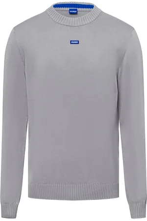Hugo Blue Męski sweter z dzianiny - San Cosmo-C