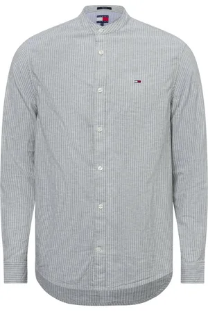 Tommy Hilfiger Męska koszula casual z zawartością lnu