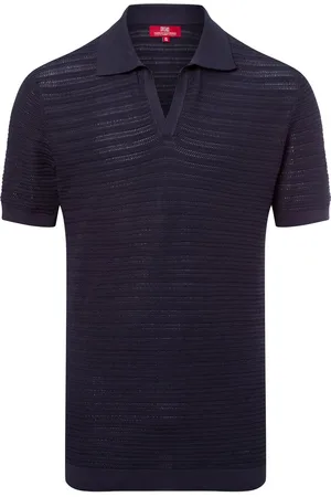 Finshley & Harding London Męska koszulka polo z zawartością jedwabiu - Hector
