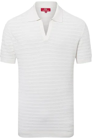 Finshley & Harding London Męska koszulka polo z zawartością jedwabiu - Hector