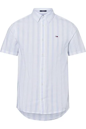 Tommy Hilfiger Męska koszula casual z zawartością lnu
