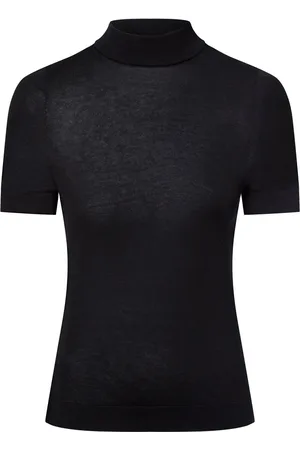 Ipuri Essentials Damski sweter z krótkim rękawem i zawartością jedwabiu