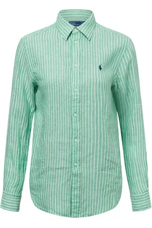 Ralph Lauren Damska lniana bluzka koszulowa