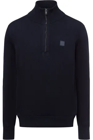 HUGO BOSS Męski sweter z dzianiny z zawartością kaszmiru - Kanobix_S