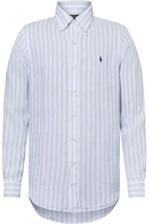 Ralph Lauren Męska koszula lniana na co dzień