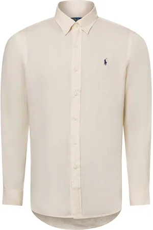 Ralph Lauren Męska koszula lniana na co dzień