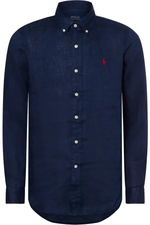Ralph Lauren Męska koszula lniana na co dzień