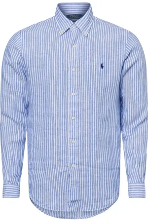 Ralph Lauren Męska koszula lniana na co dzień