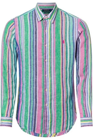 Ralph Lauren Męska koszula lniana na co dzień
