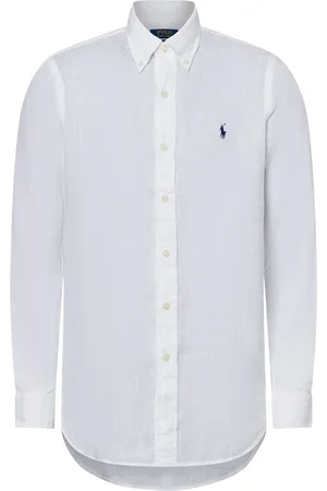 Ralph Lauren Męska koszula lniana na co dzień