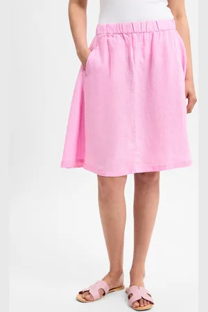 Marie Lund Lniana mini spódniczka damska