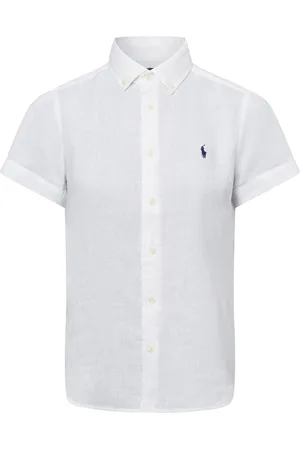 Ralph Lauren Lniana bluzka damska z krótkim rękawem