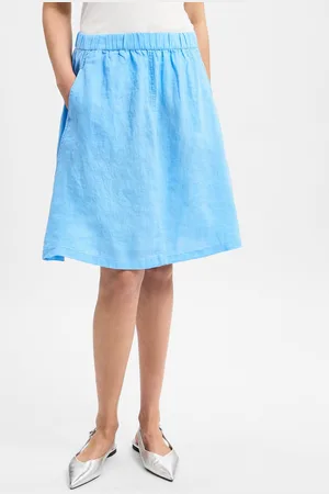 Marie Lund Lniana mini spódniczka damska