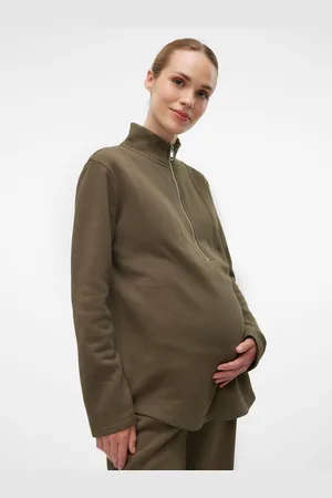 Mama;licious Luźno Dopasowane Okrągły Dekolt Bluza