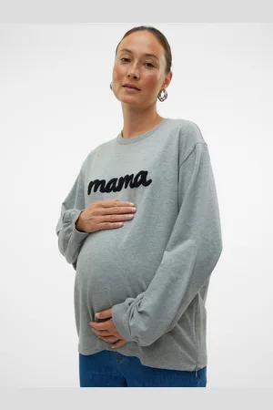 Mama;licious Krój Regularny Okrągły Dekolt Bluza