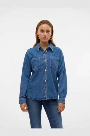 VERO MODA Vmtessie Koszula Jeansowa