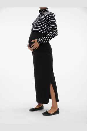 Mama;licious Wysoka Talia Długa Spódnica