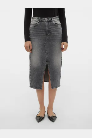 VERO MODA Vmveri Wysoka Talia Spódnica Midi