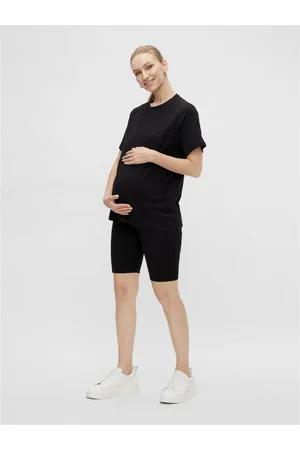 Mama;licious Krój Oversize Okrągły Dekolt T-shirt