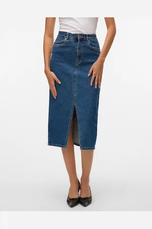VERO MODA Vmveri Wysoka Talia Spódnica Midi
