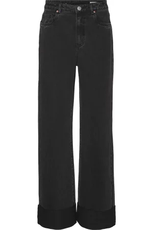 VERO MODA Vmkathy Bardzo Wysoki Stan Krój Wide Leg Jeans