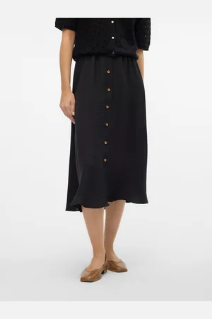 VERO MODA Vmmelaney Wysoka Talia Długa Spódnica