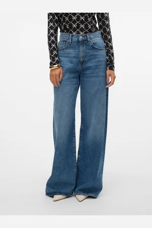 VERO MODA Vmelina Bardzo Wysoki Stan Krój Wide Leg Jeans