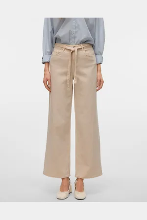 VERO MODA Vmkarlie Średnia Talia Krój Wide Leg Jeans