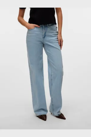 VERO MODA Vmmelisa Średni Stan Krój Wide Leg Jeans