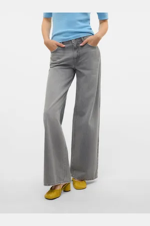 VERO MODA Vmremy Średni Stan Krój Wide Leg Jeans