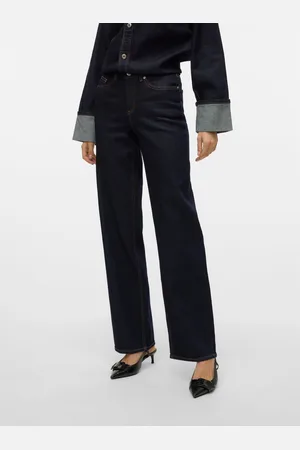 VERO MODA Vmmelisa Średni Stan Krój Wide Leg Jeans