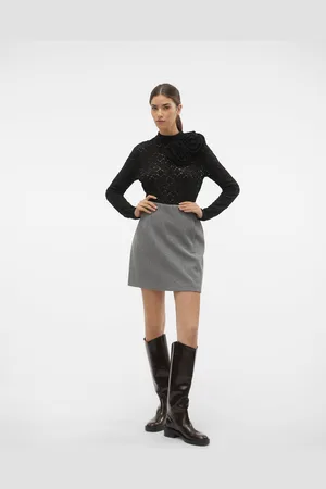 VERO MODA Vmfortuneallison Wysoka Talia Długa Spódnica