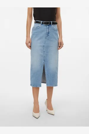 VERO MODA Vmveri Wysoka Talia Spódnica Midi